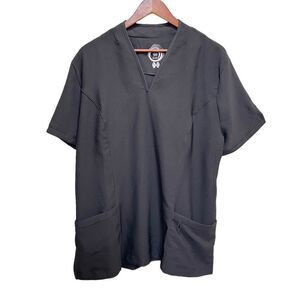 Health Pro Black Scrubs Top Size 2XL Workwear